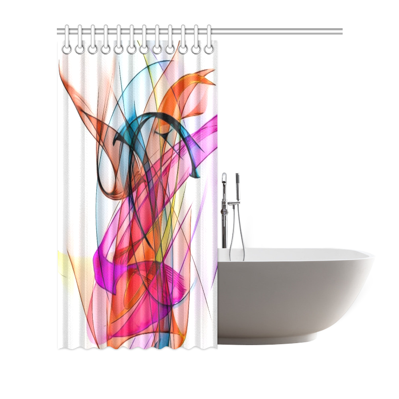 Summer Color Patter by Nico Bielow Shower Curtain 72"x72"