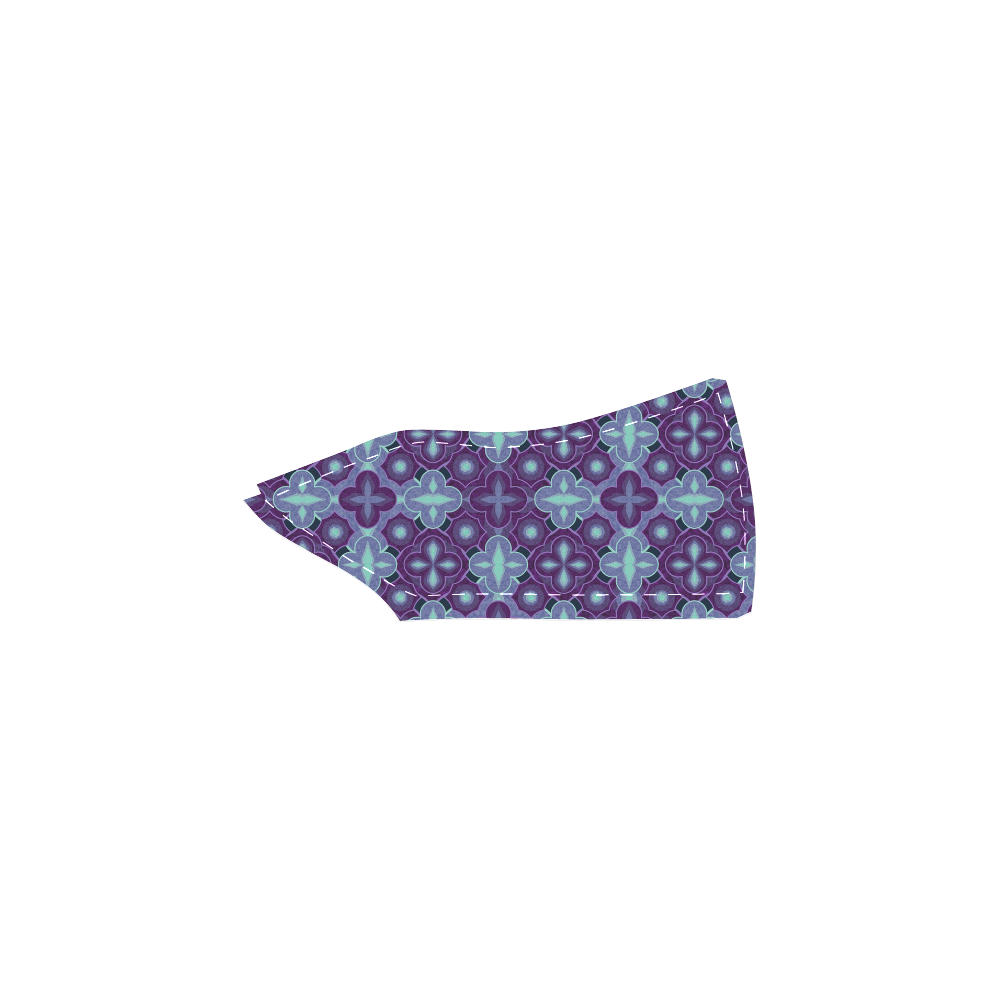 Purple blue seamless pattern Men's Unusual Slip-on Canvas Shoes (Model 019)