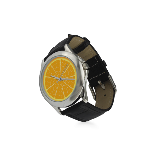 orange Women's Classic Leather Strap Watch(Model 203)
