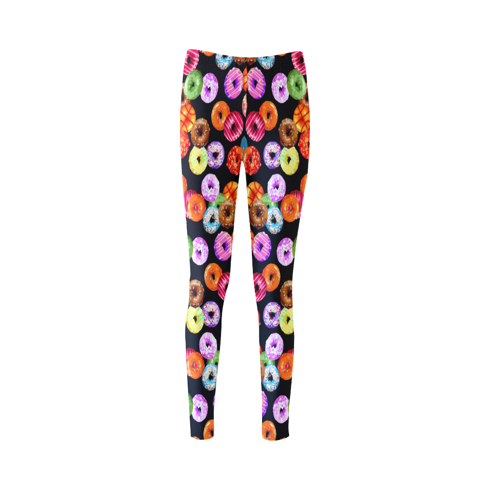 Colorful Yummy DONUTS pattern Cassandra Women's Leggings (Model L01)