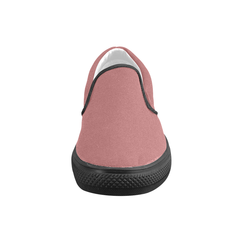 Dusty Cedar Men's Slip-on Canvas Shoes (Model 019)