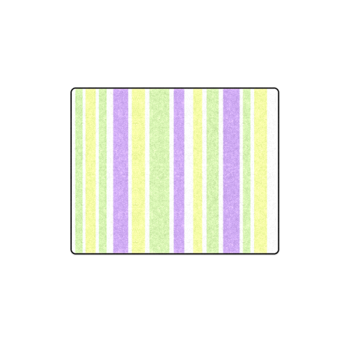 Yellow Green Purple Stripes Pattern Blanket 40"x50"