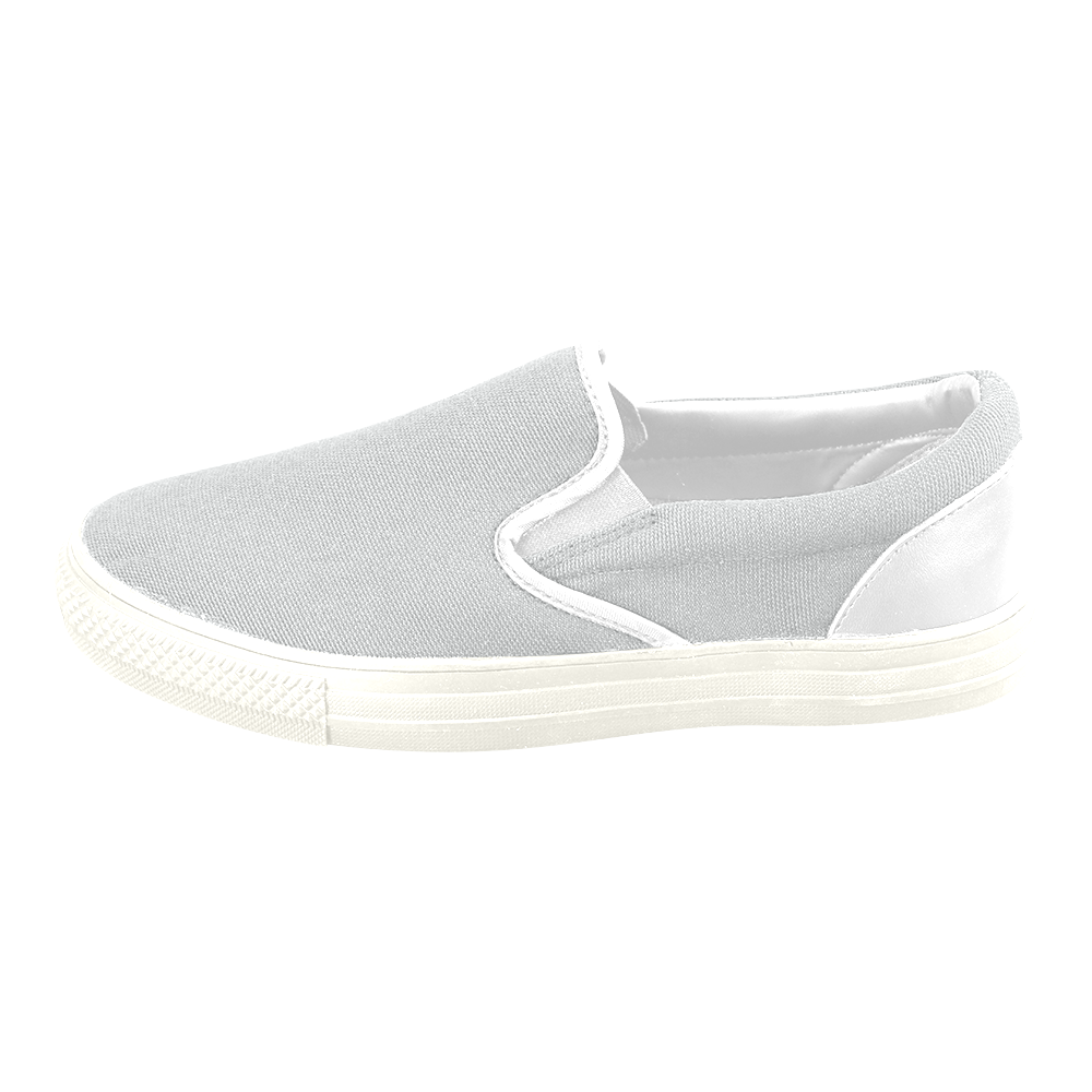 Glacier Gray Men's Slip-on Canvas Shoes (Model 019)