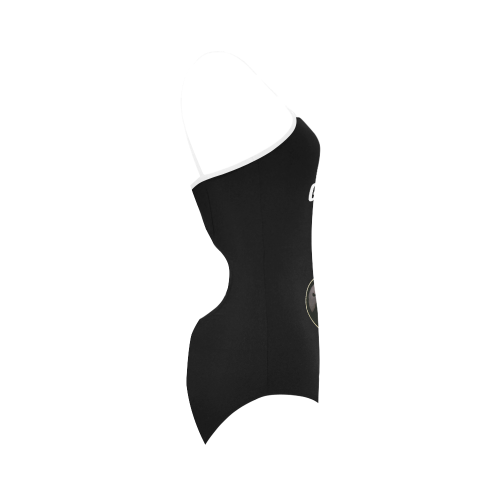 Black gibson-es-345 Strap Swimsuit ( Model S05)