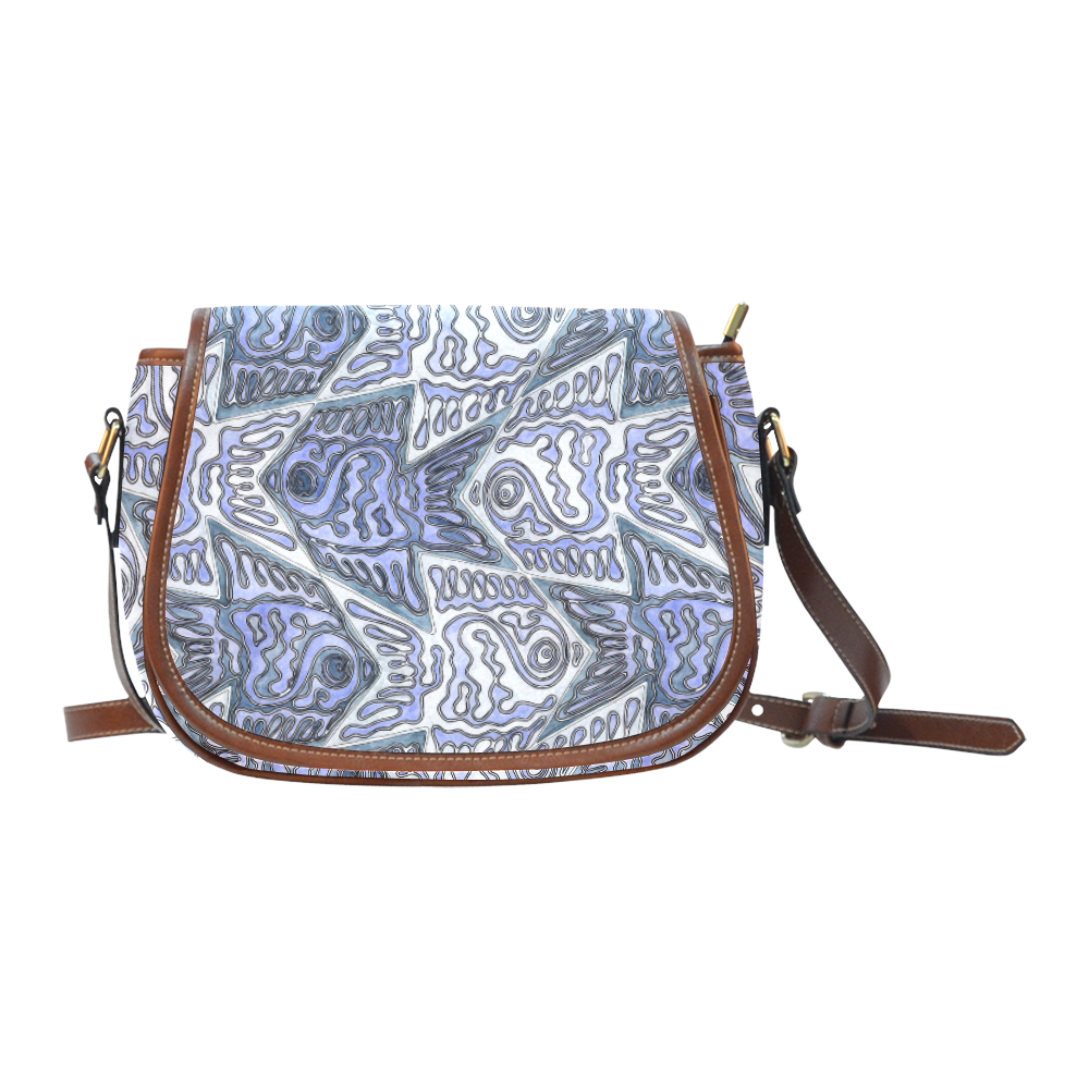 Fish Tessellation Saddle Bag/Large (Model 1649)