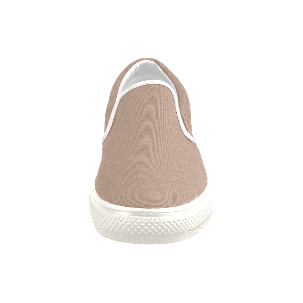 Cafe au Lait Men's Slip-on Canvas Shoes (Model 019)