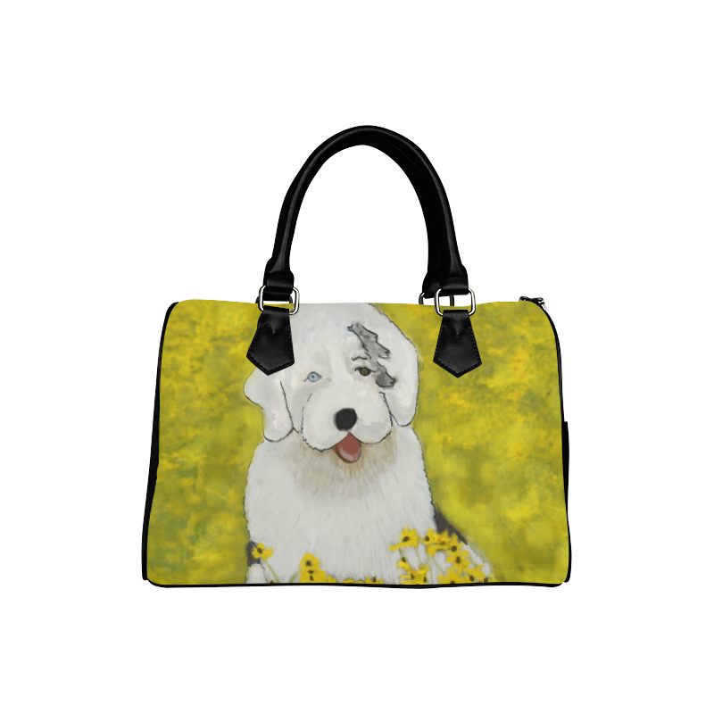 OES pup in field Boston Handbag (Model 1621)