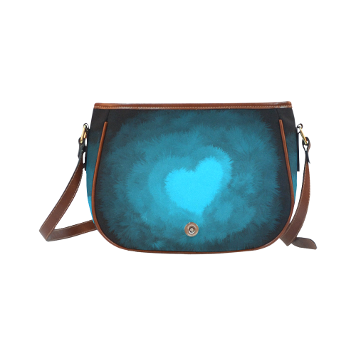Blue Fluffy Heart Saddle Bag/Large (Model 1649)
