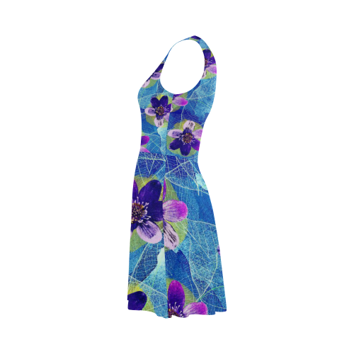 Purple Flowers Atalanta Sundress (Model D04)