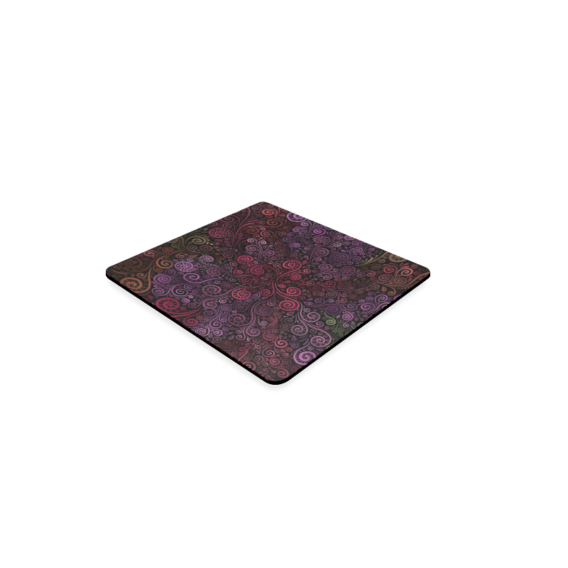 Psychedelic 3D Rose Square Coaster