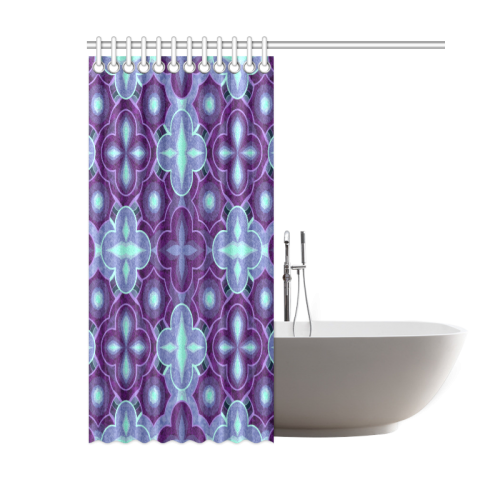 Purple blue pattern Shower Curtain 60"x72"