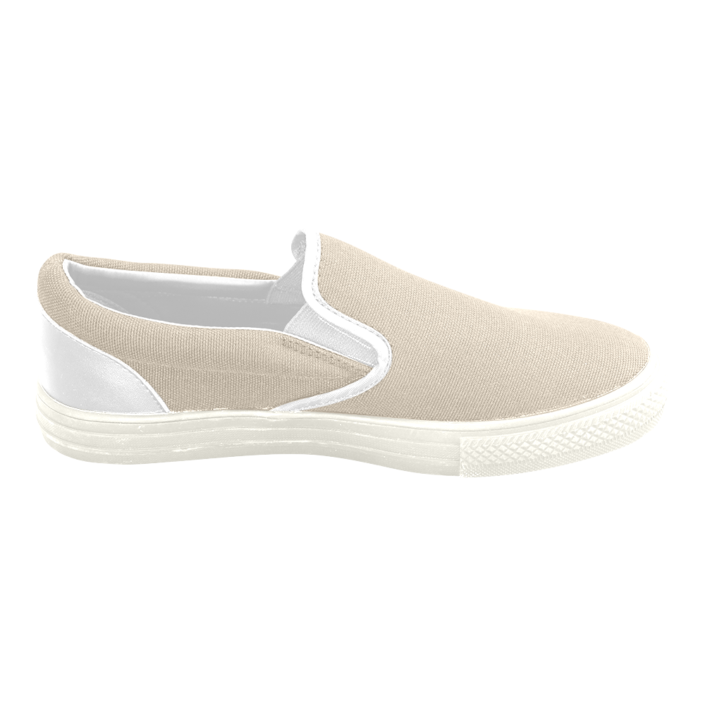 Frosted Almond Men's Slip-on Canvas Shoes (Model 019)