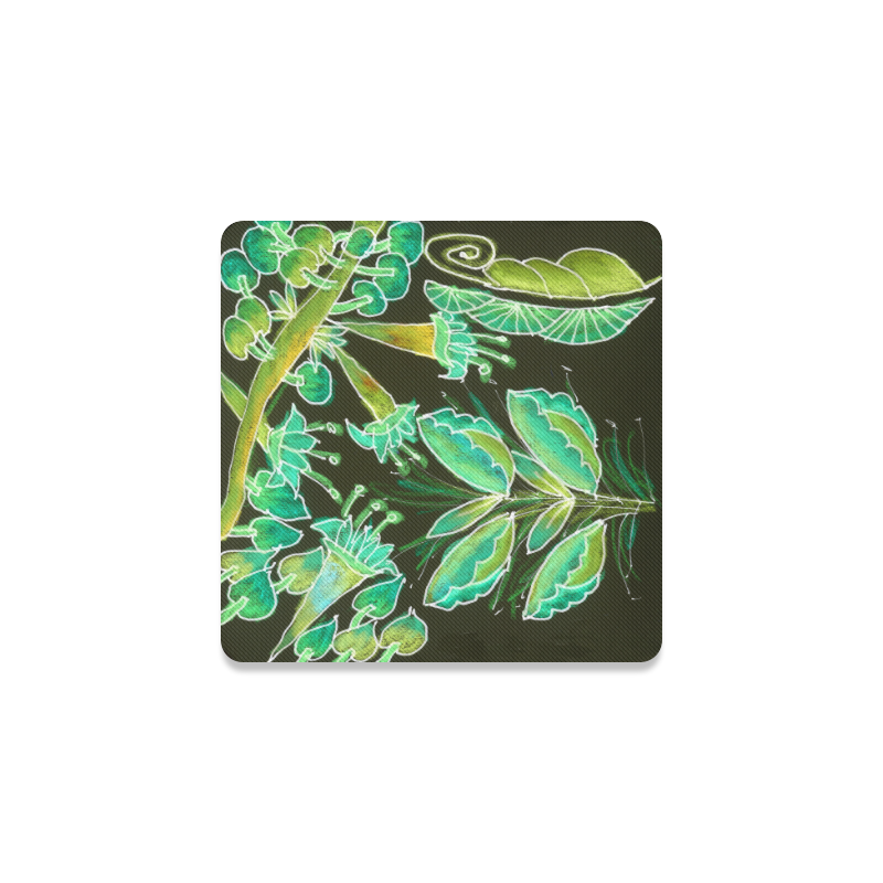 Irish Garden, Lime Green Flowers Dance in Joy Square Coaster