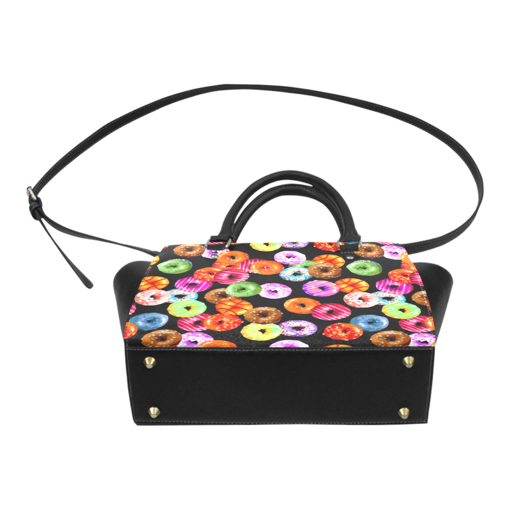 Colorful Yummy DONUTS pattern Classic Shoulder Handbag (Model 1653)