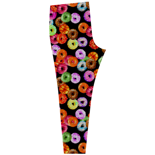 Colorful Yummy DONUTS pattern Cassandra Women's Leggings (Model L01)