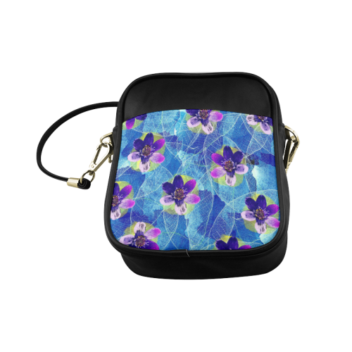 Purple Flowers Sling Bag (Model 1627)