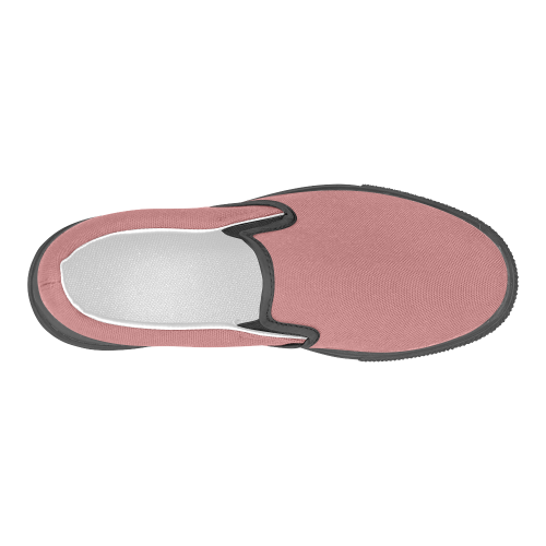 Dusty Cedar Men's Slip-on Canvas Shoes (Model 019)