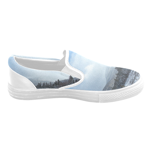 Winter Wonderland Men's Slip-on Canvas Shoes (Model 019)