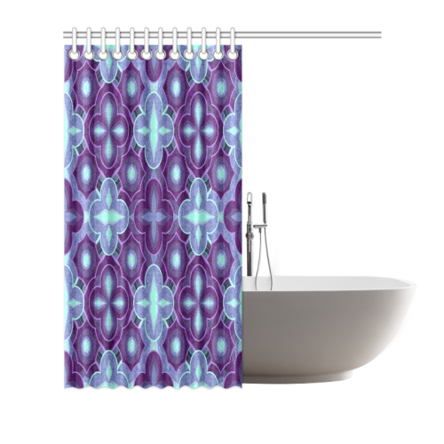 Purple blue pattern Shower Curtain 72"x72"