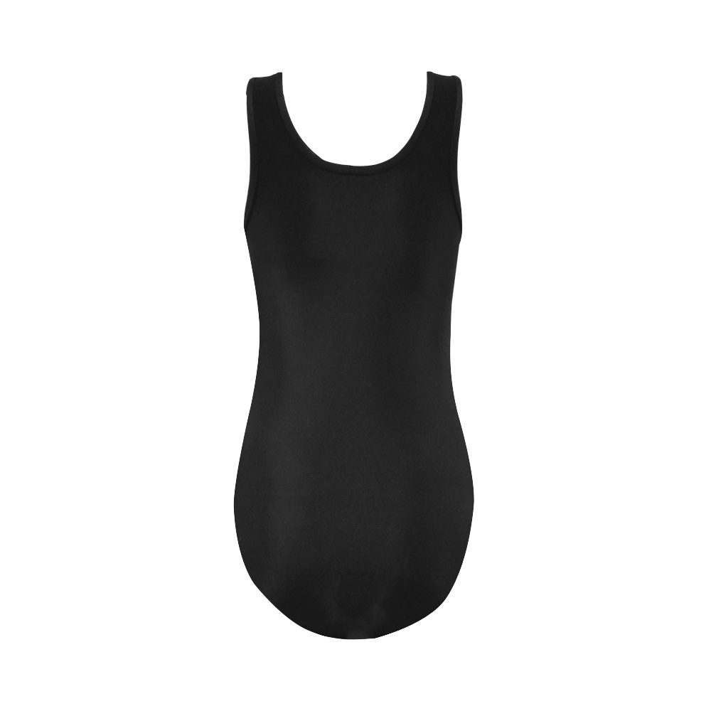 Black gibson-es-345 Vest One Piece Swimsuit (Model S04)