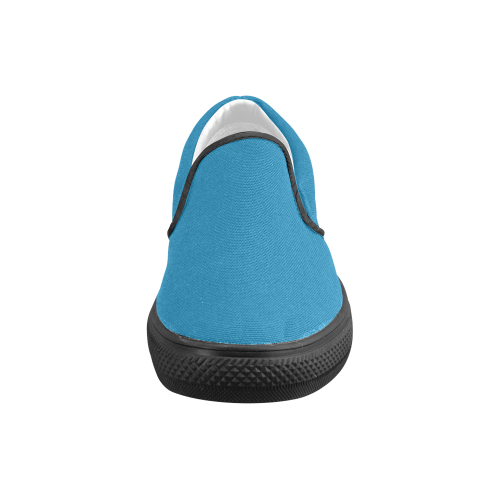 Methyl Blue Men's Slip-on Canvas Shoes (Model 019)