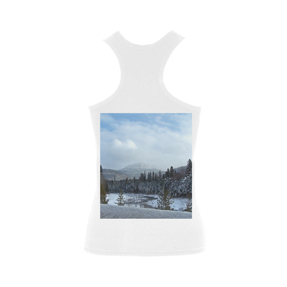 Winter Wonderland Women's Shoulder-Free Tank Top (Model T35)