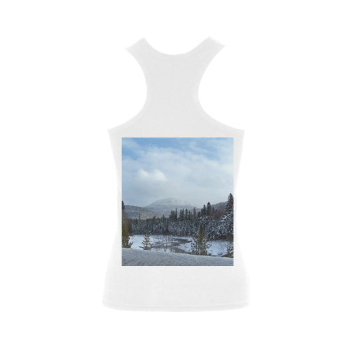 Winter Wonderland Women's Shoulder-Free Tank Top (Model T35)