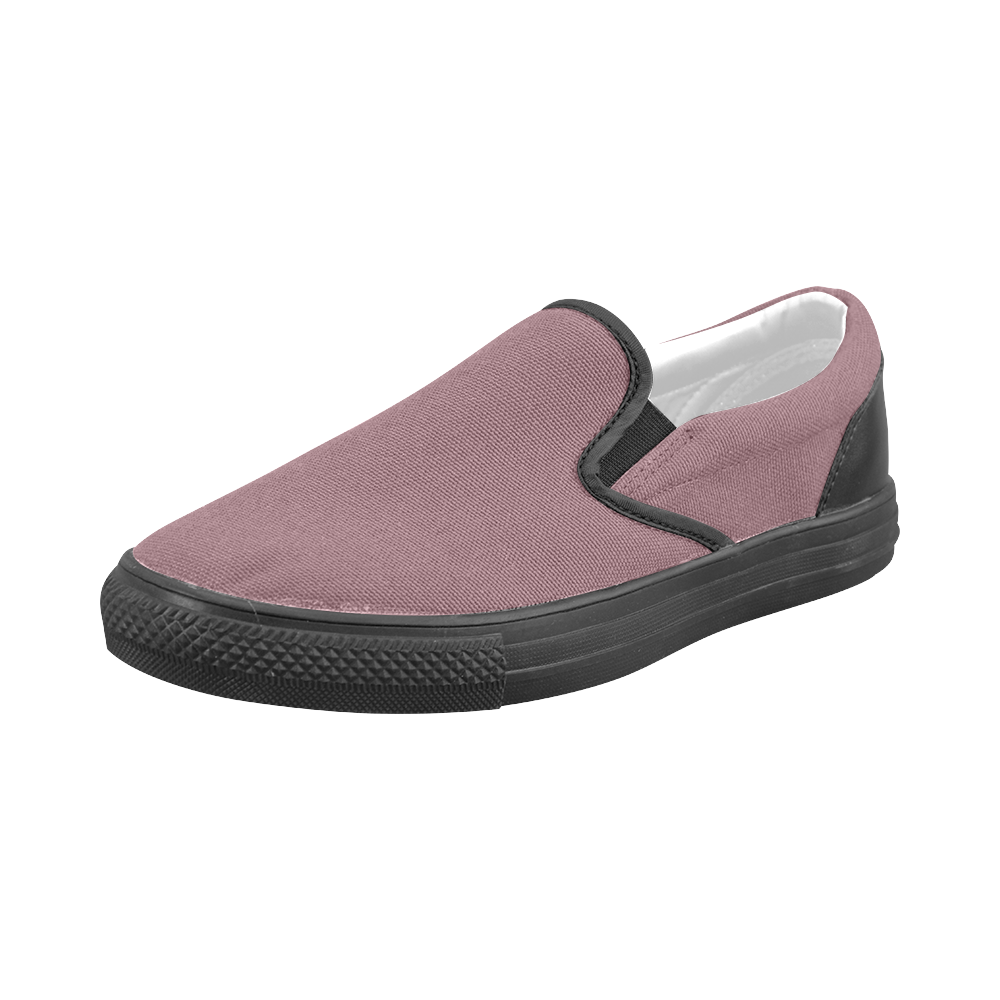 Crushed Berry Men's Slip-on Canvas Shoes (Model 019)
