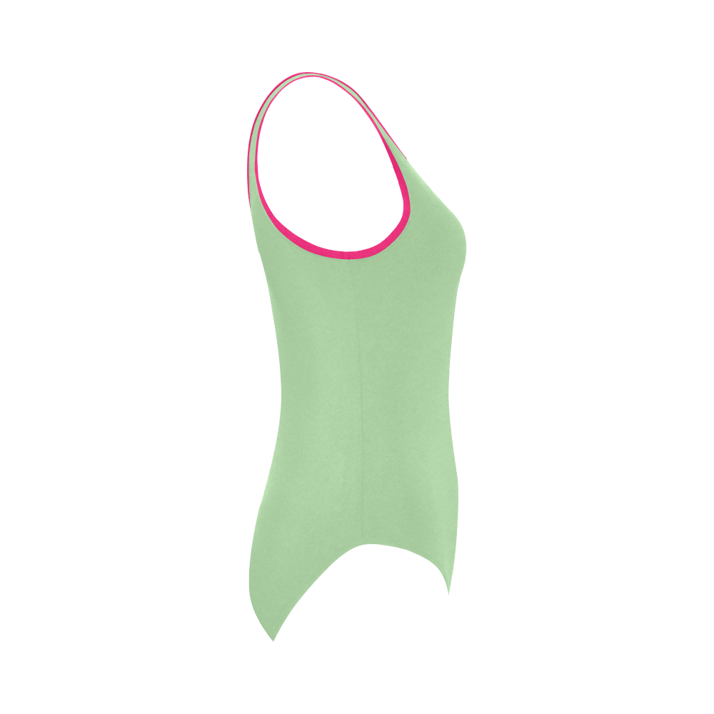 Pistachio Vest One Piece Swimsuit (Model S04)