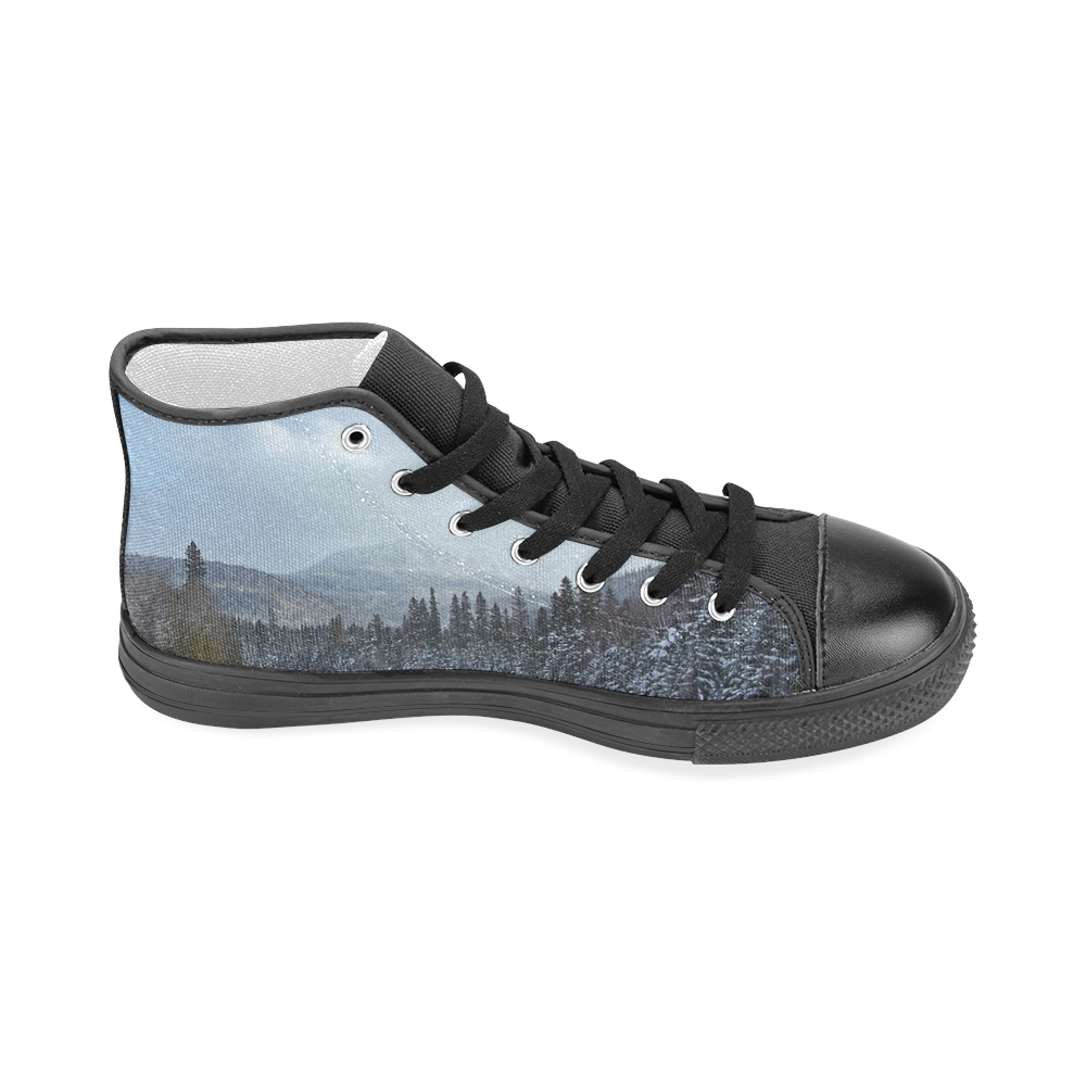 Winter Wonderland Men’s Classic High Top Canvas Shoes (Model 017)