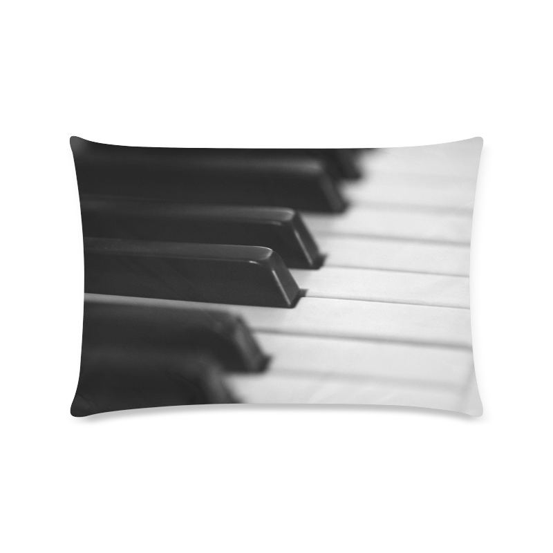 piano Custom Rectangle Pillow Case 16"x24" (one side)