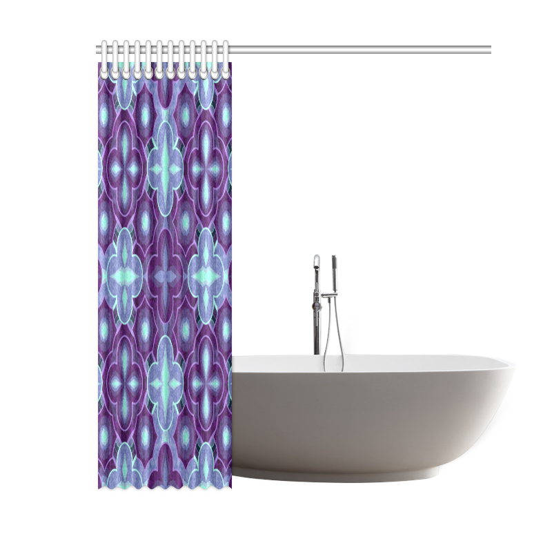 Purple blue pattern Shower Curtain 60"x72"