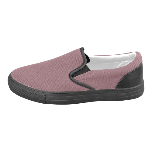 Crushed Berry Men's Slip-on Canvas Shoes (Model 019)