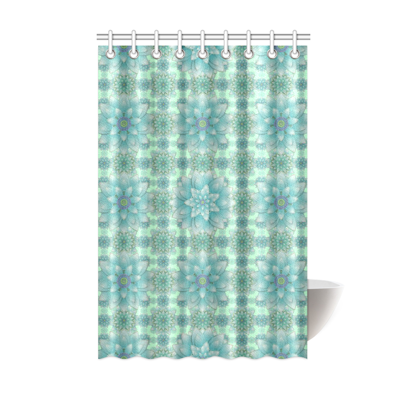 Turquoise Happiness Shower Curtain 48"x72"