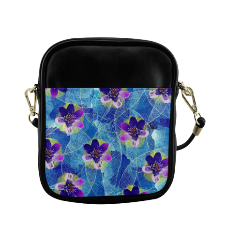 Purple Flowers Sling Bag (Model 1627)