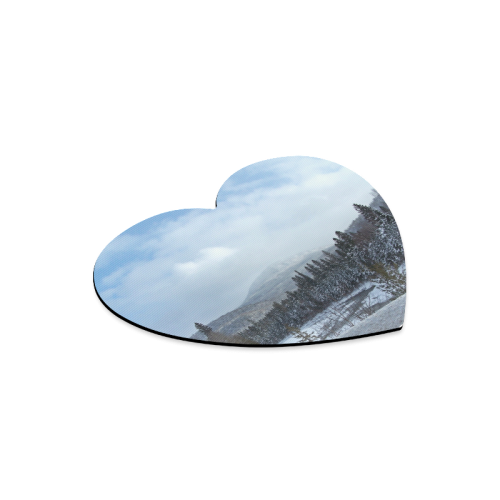 Winter Wonderland Heart-shaped Mousepad