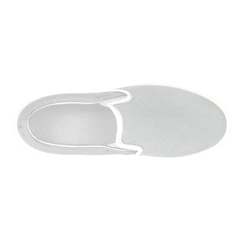 Glacier Gray Men's Slip-on Canvas Shoes (Model 019)
