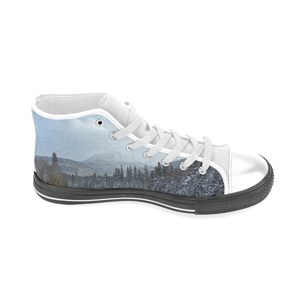 Winter Wonderland Men’s Classic High Top Canvas Shoes (Model 017)