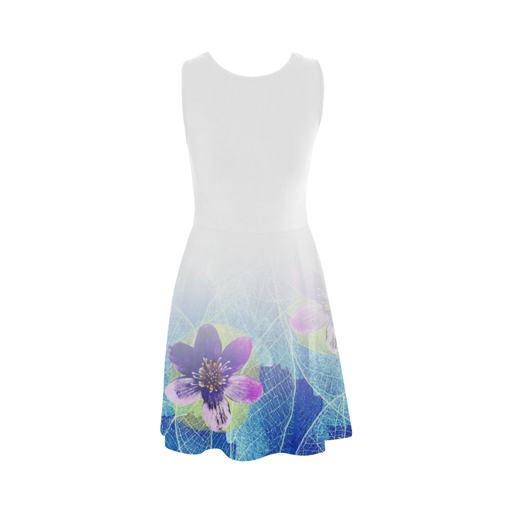 Purple Flowers Ombre Atalanta Sundress (Model D04)