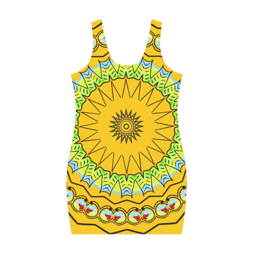 Mandala Kaleidoscope Star Dreamcatcher Medea Vest Dress (Model D06)