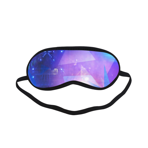 Purple Abstract Triangles Sleeping Mask