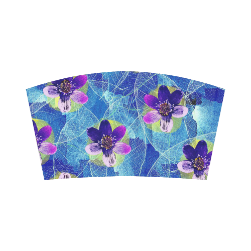 Purple Flowers Bandeau Top