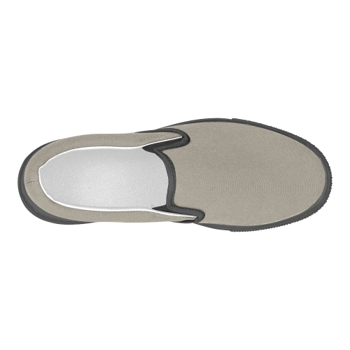Desert Taupe Men's Slip-on Canvas Shoes (Model 019)