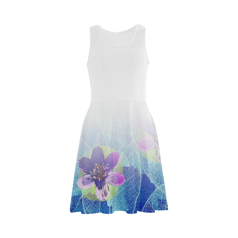 Purple Flowers Ombre Atalanta Sundress (Model D04)