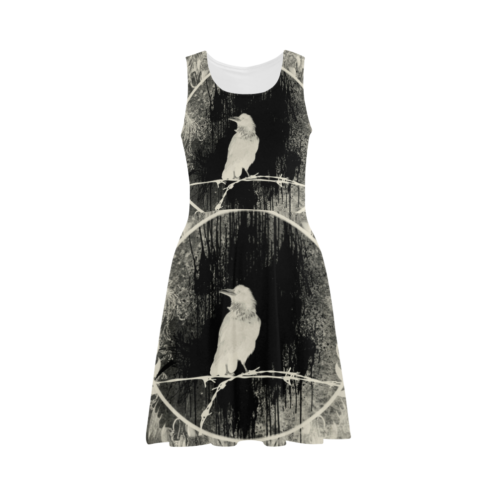 The crow with flowers, vintage design Atalanta Sundress (Model D04)