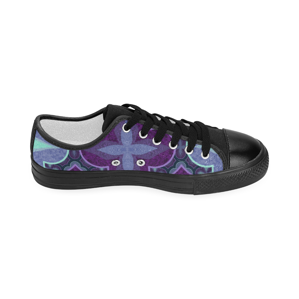 Purple blue Women's Classic Canvas Shoes (Model 018)