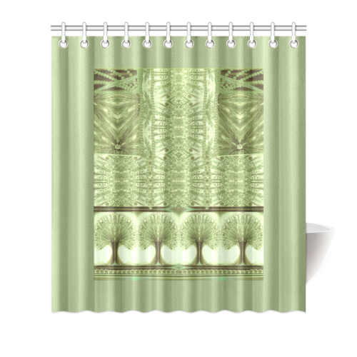 green Shower Curtain 66"x72" ID D360116