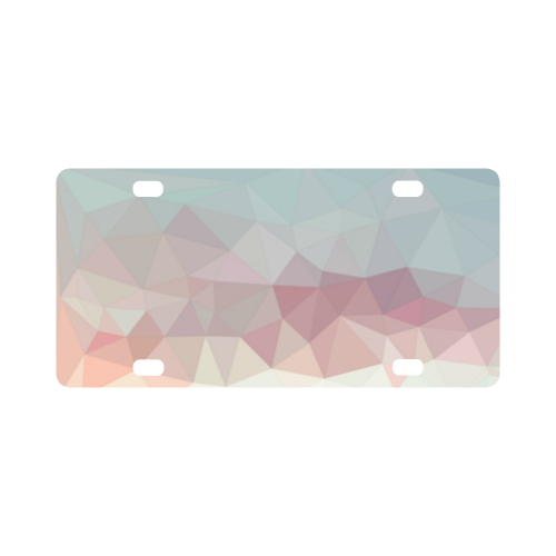 Late Lake blue, pink Classic License Plate