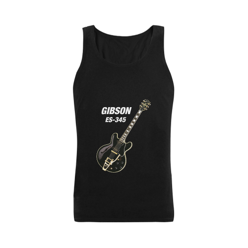 Black gibson-es-345 Men's Shoulder-Free Tank Top (Model T33)