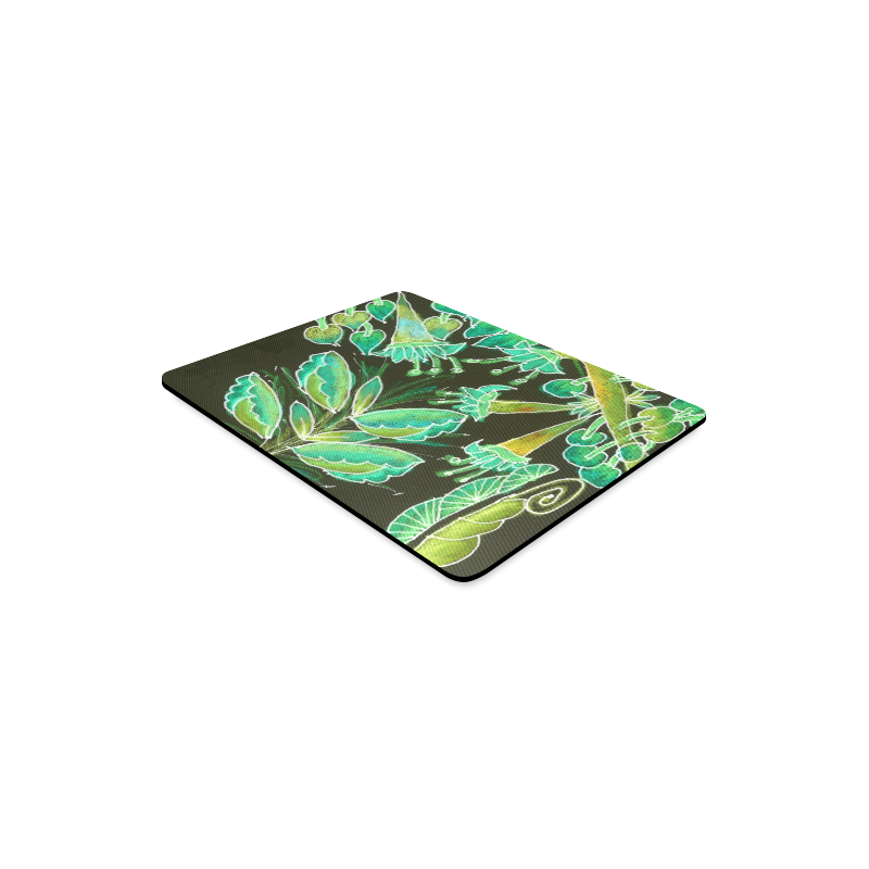 Irish Garden, Lime Green Flowers Dance in Joy Rectangle Mousepad